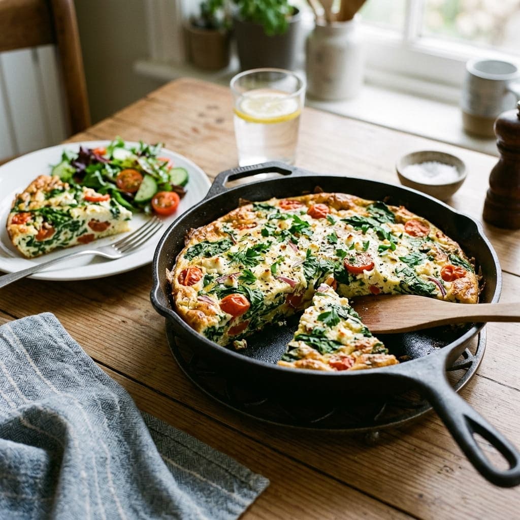 Low-Calorie Egg White Spinach Frittata
