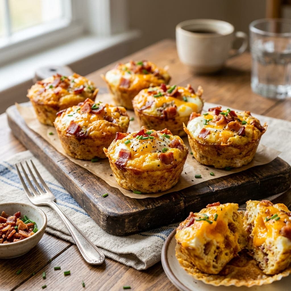 Keto Bacon and Cheddar Egg Muffins