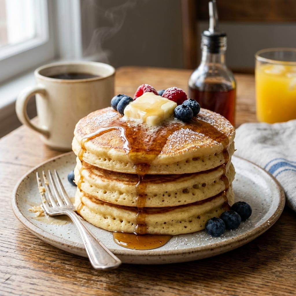 Classic Fluffy American Buttermilk Pancakes