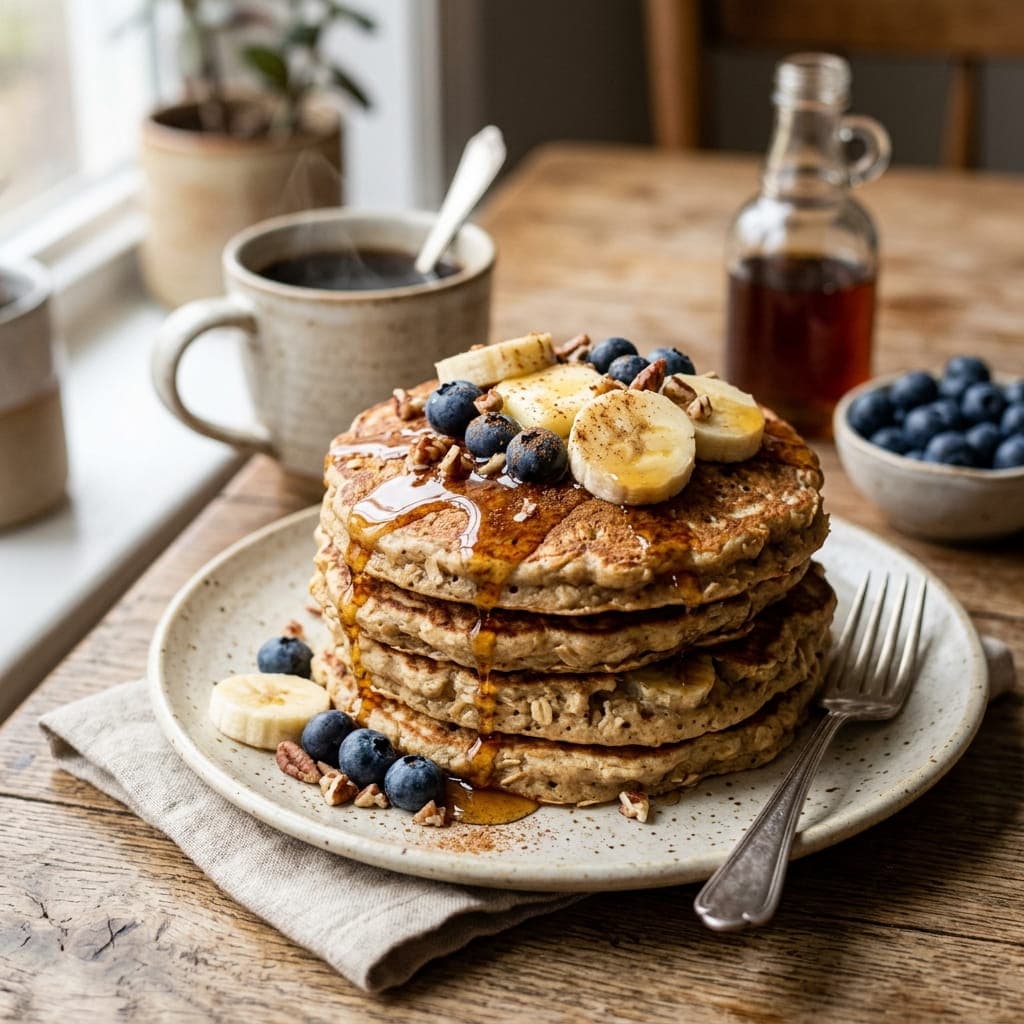 Gluten-Free Banana Oat Pancakes