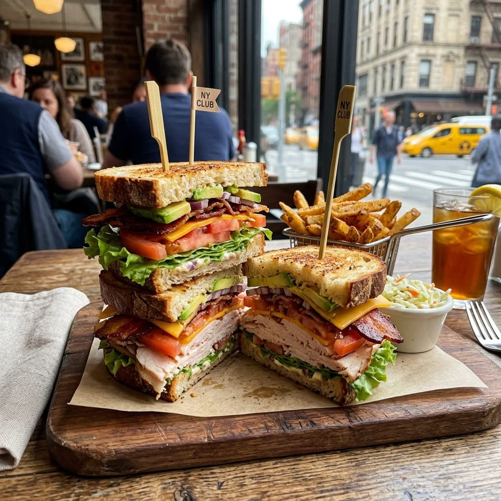 Gourmet NY Style Turkey Club Sandwich