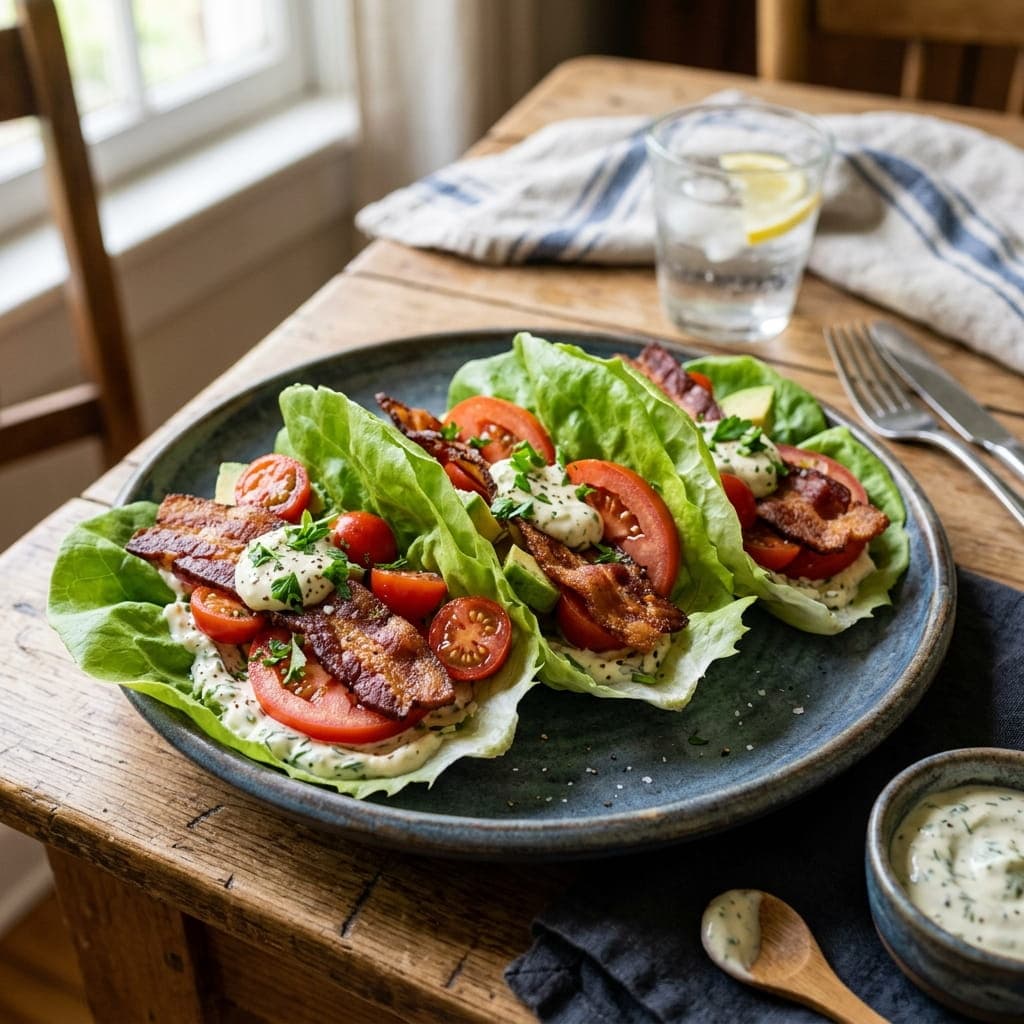 Low-Carb BLT Lettuce Wraps