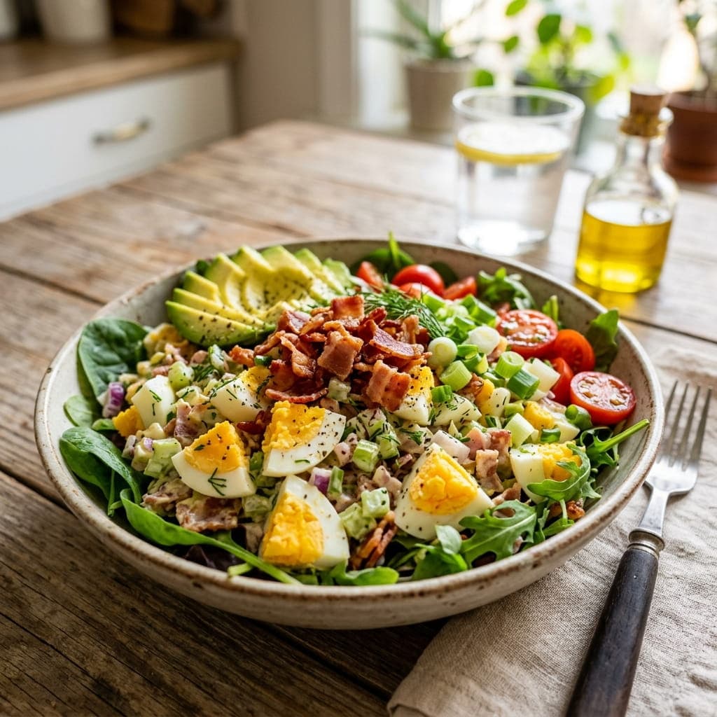 Low-Carb Keto Bacon Egg Salad Bowl